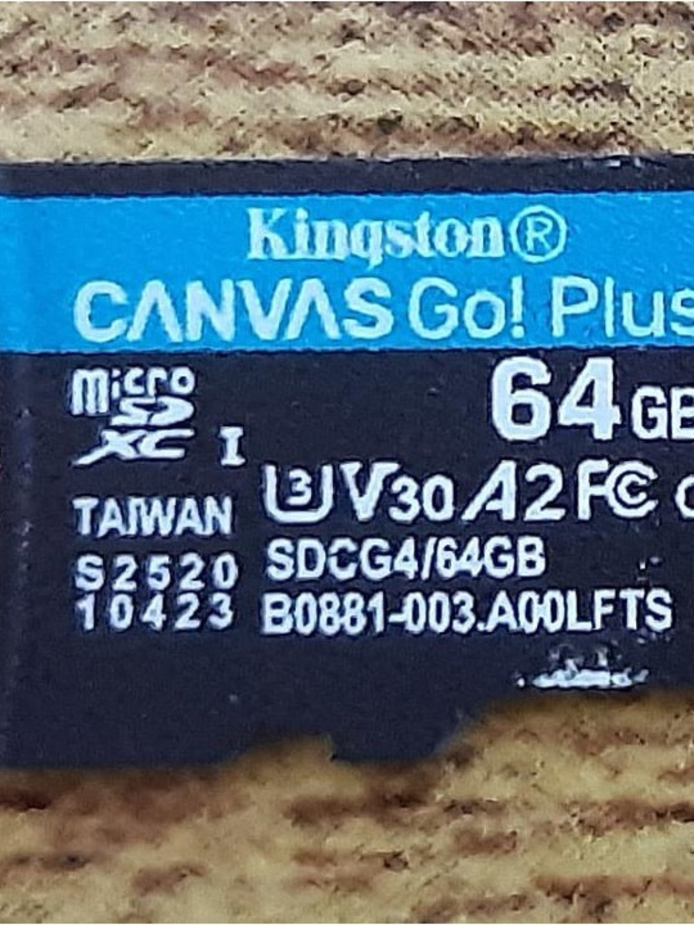 Kingston Canvas Go! Plus 64GB microSDXC - Blue and Black